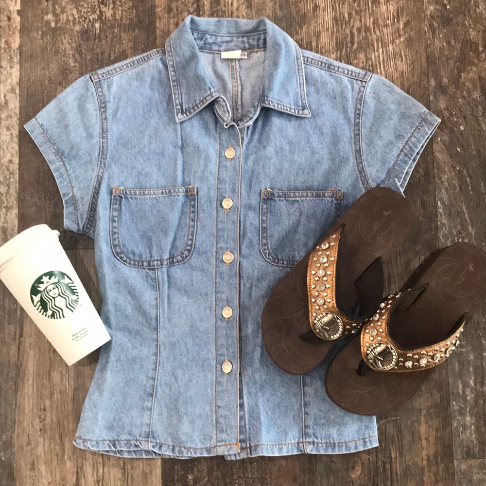 American People Denim Top
